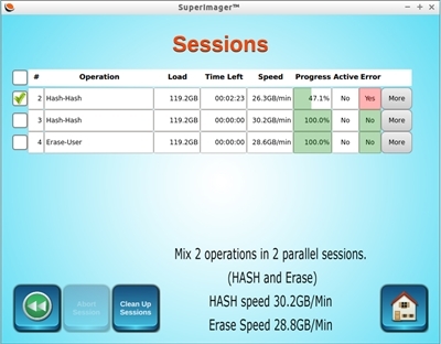 Field Forensic Hash-Erase Opreations